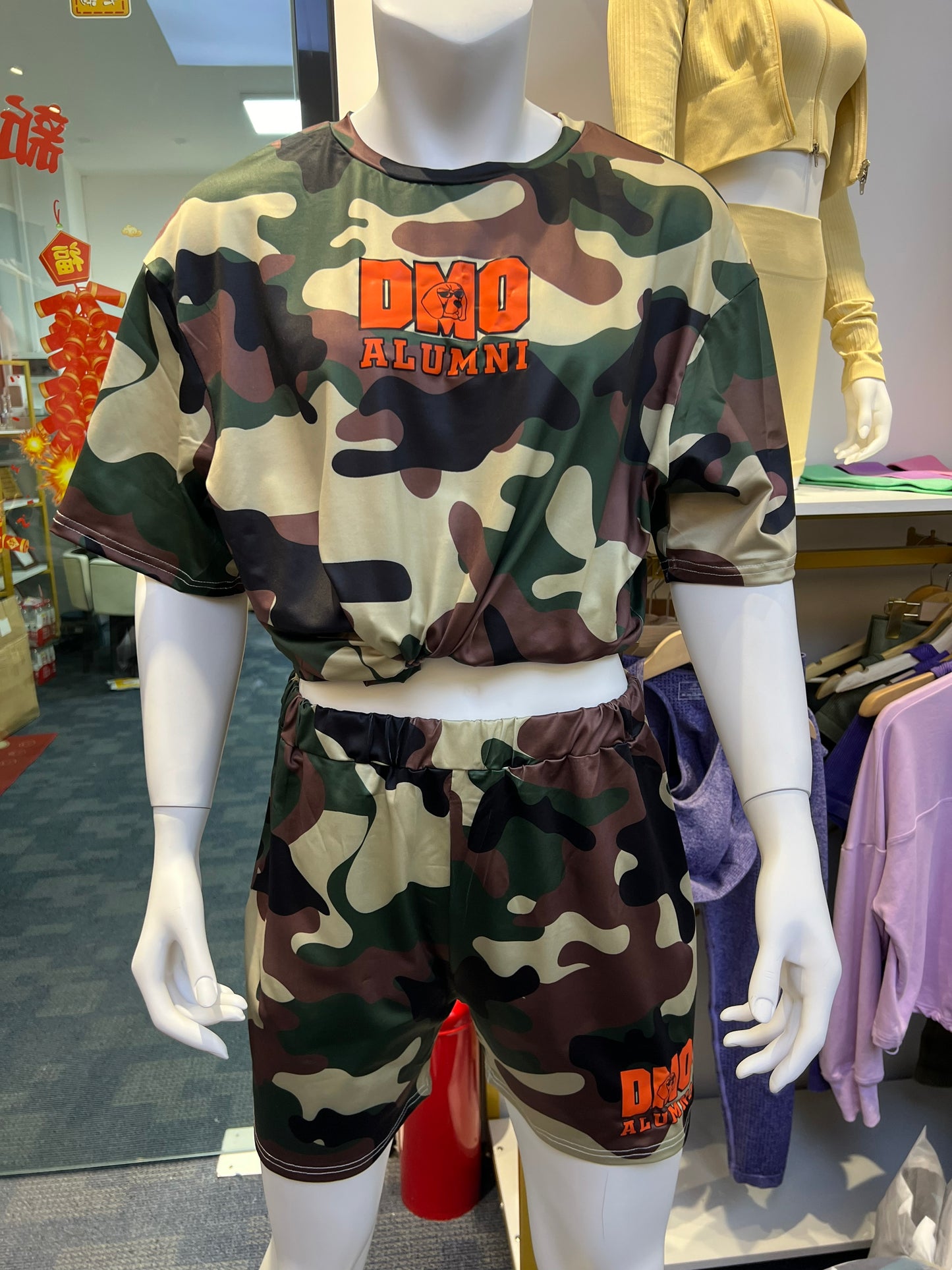 Dogman Outdoors Camo Two Pieces Shorts Sets with oversized shirt