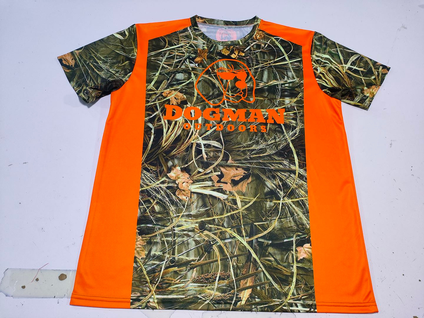 Dogman Outdoors Short Sleeve Performance Orange & Camo