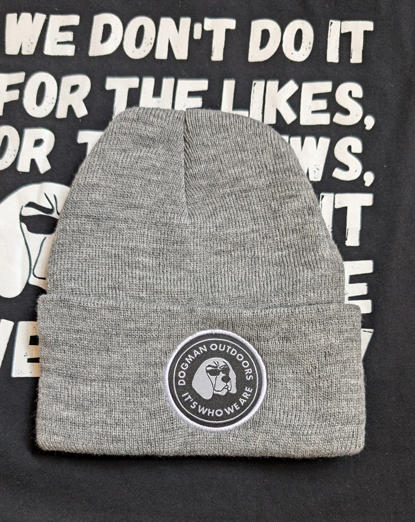 Dogman Outdoors Grey cotton beanie