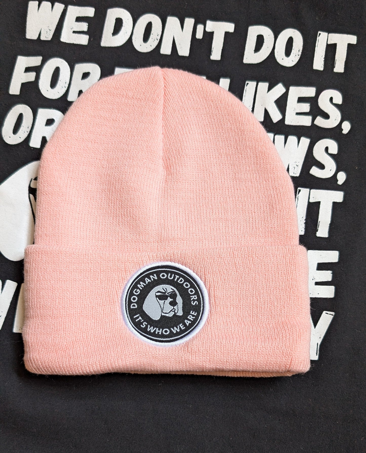 Dogman Outdoors Pink cotton beanie