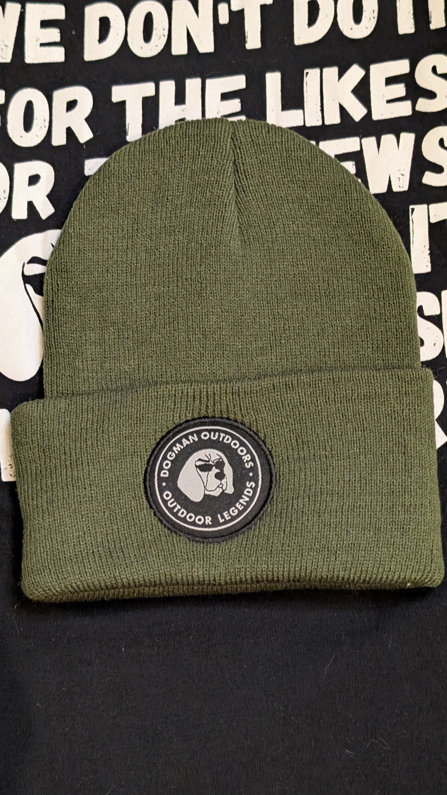Dogman Outdoors Green cotton beanie