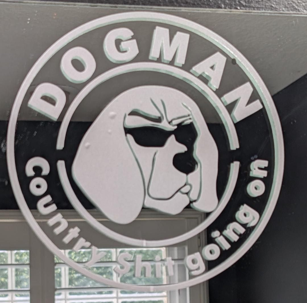 Dogman Outdoors entertainment vinyl sticker decals