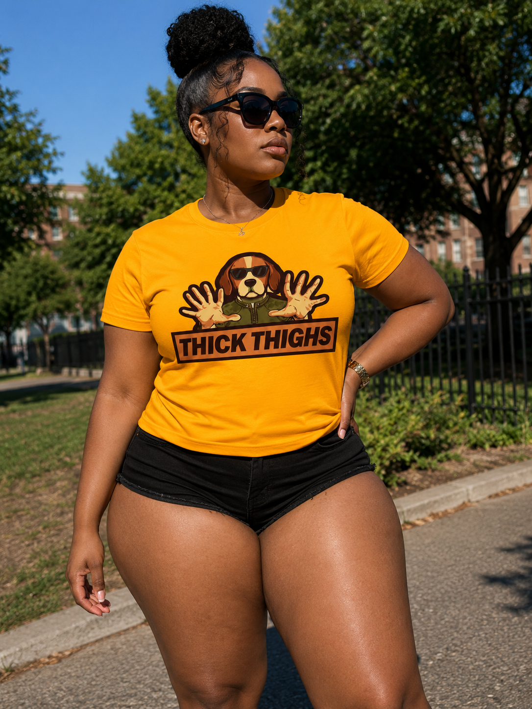 Dogman Outdoors Short Sleeve Gilden unisex Thick Thighs Tee