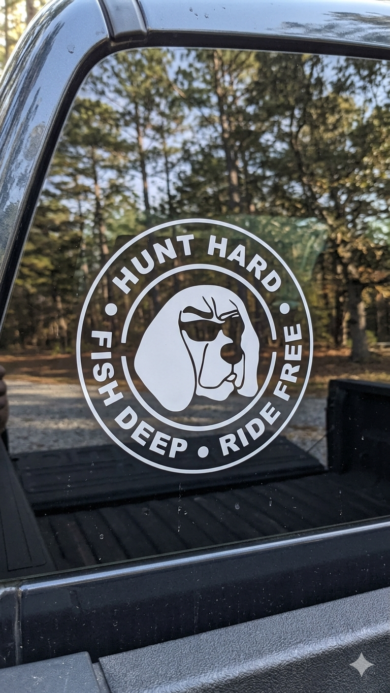 Dogman Outdoors entertainment vinyl sticker decals