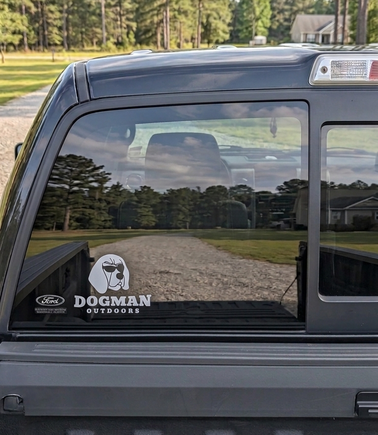 Dogman Outdoors entertainment vinyl sticker decals