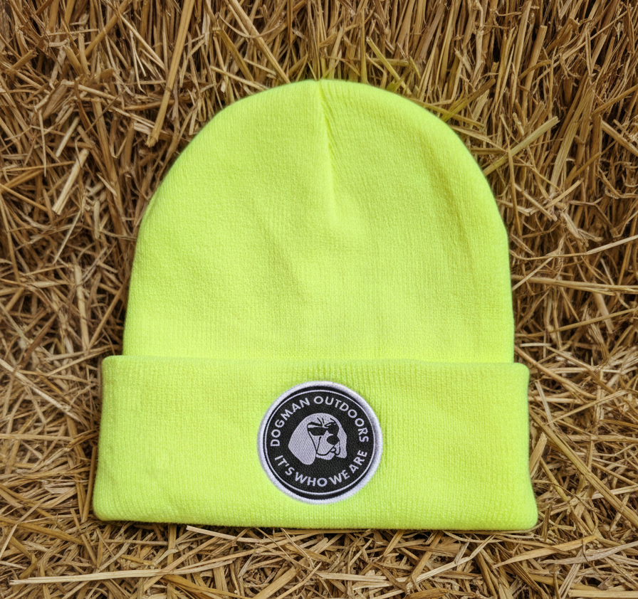 Dogman Outdoors cotton Hi-Vis Yellow beanie