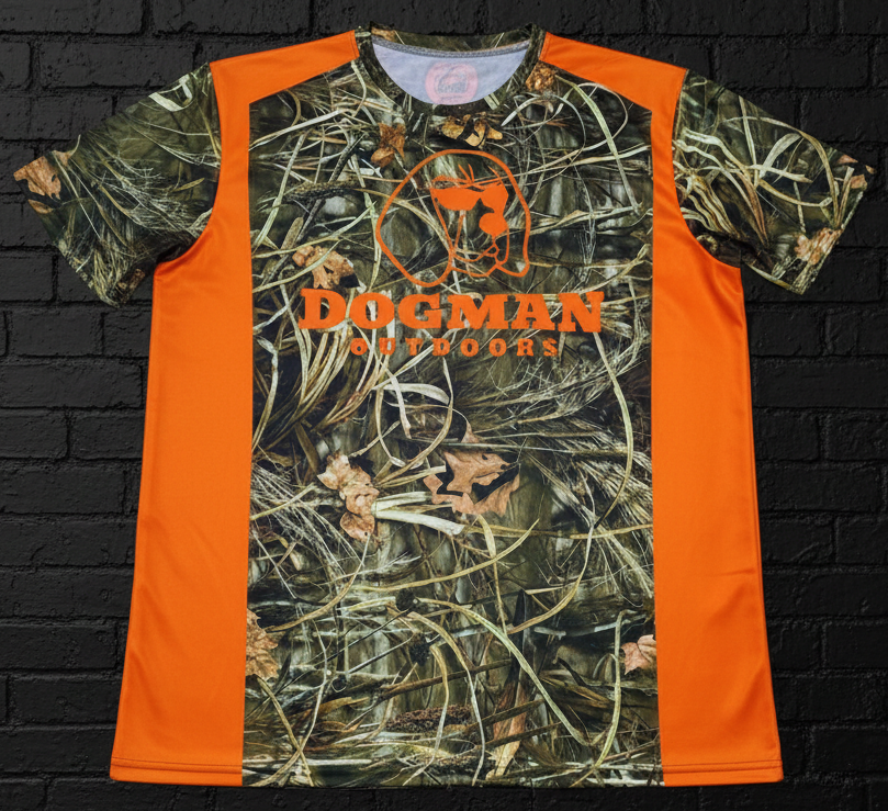 Dogman Outdoors Short Sleeve Performance Orange & Camo