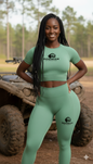 Dogman Outdoors Women compression suit Mint Long pants set