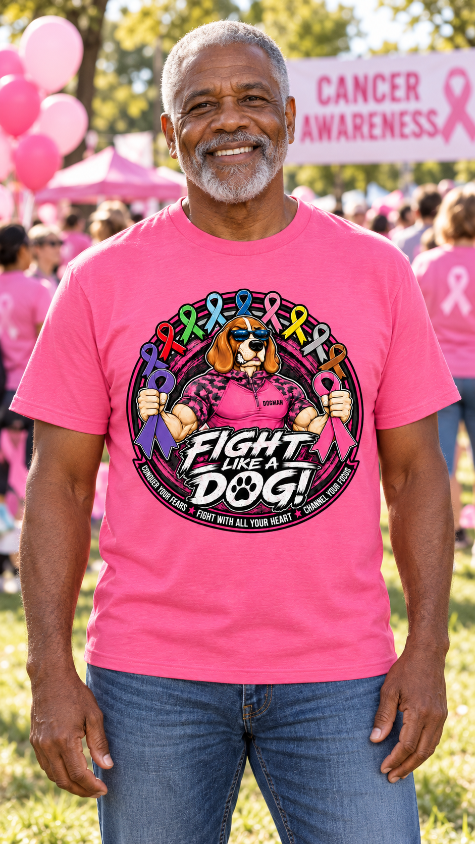 Dogman Outdoors Gilden unisex Fight like a dog tee