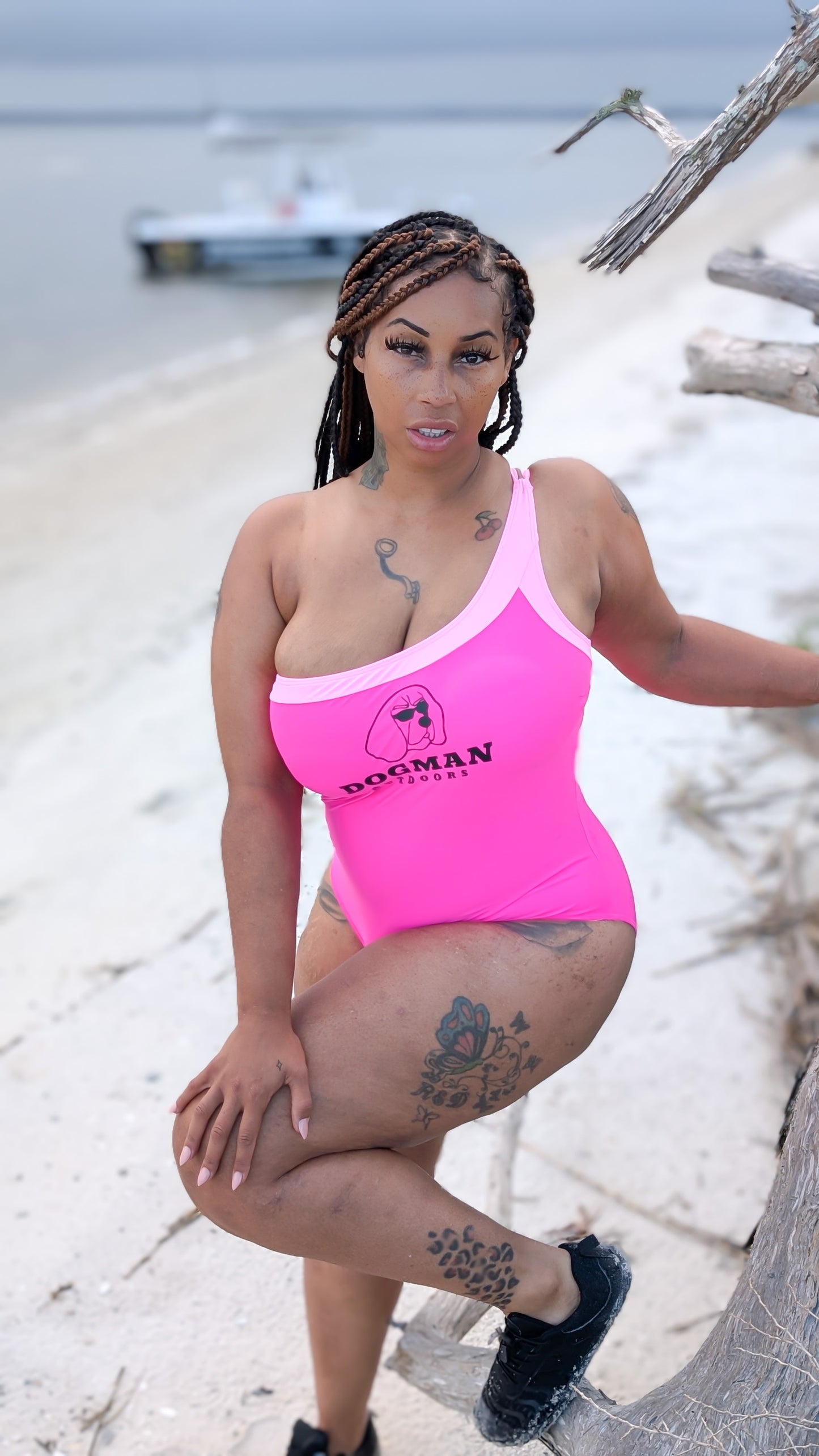 Dogman Outdoors  New elegant one shoulder one piece swimsuit