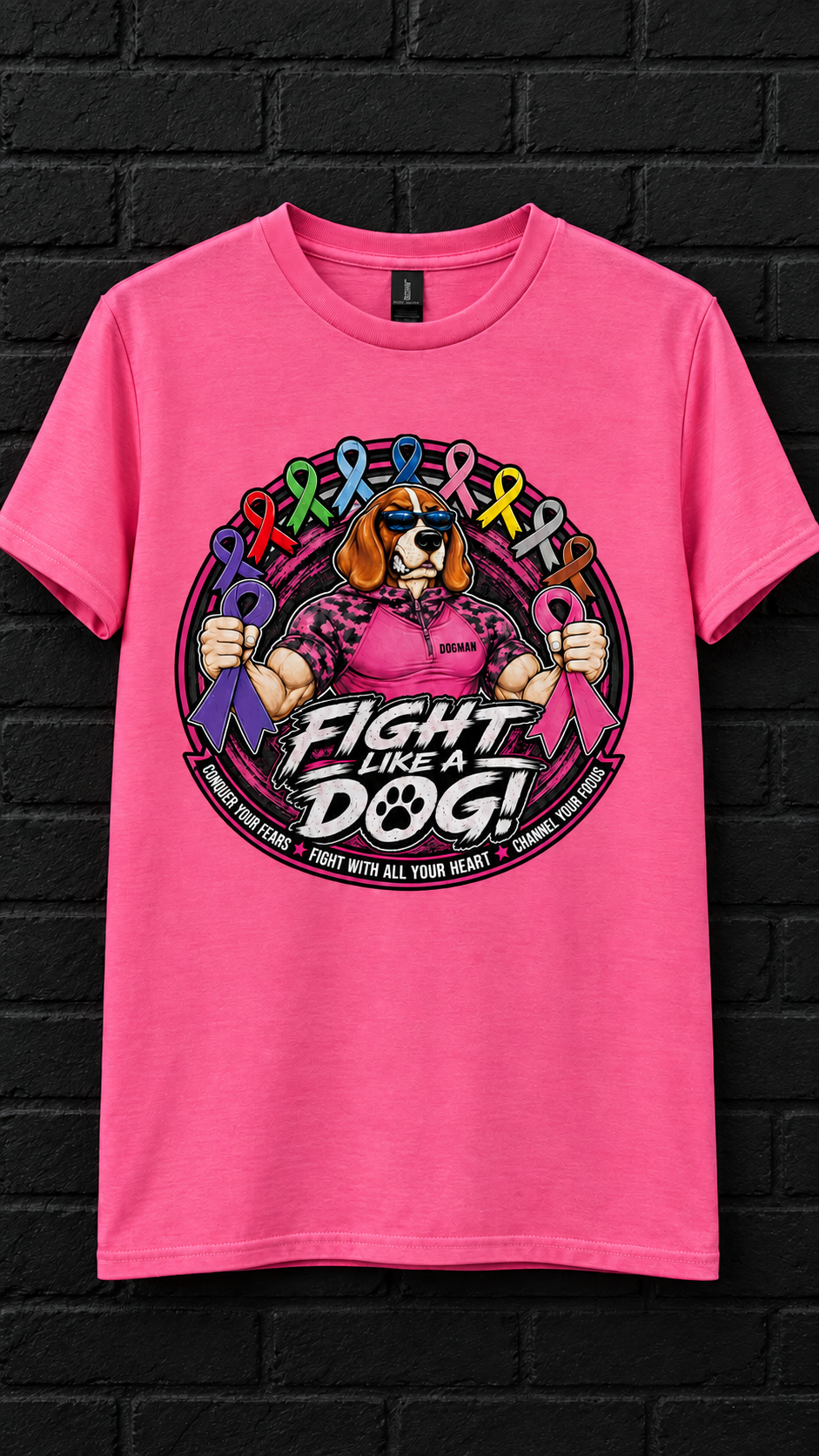Dogman Outdoors Gilden unisex Fight like a dog tee