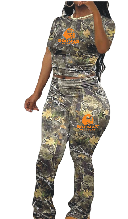 Dogman Outdoors Camo Short Sleeve T-shirt with Pants