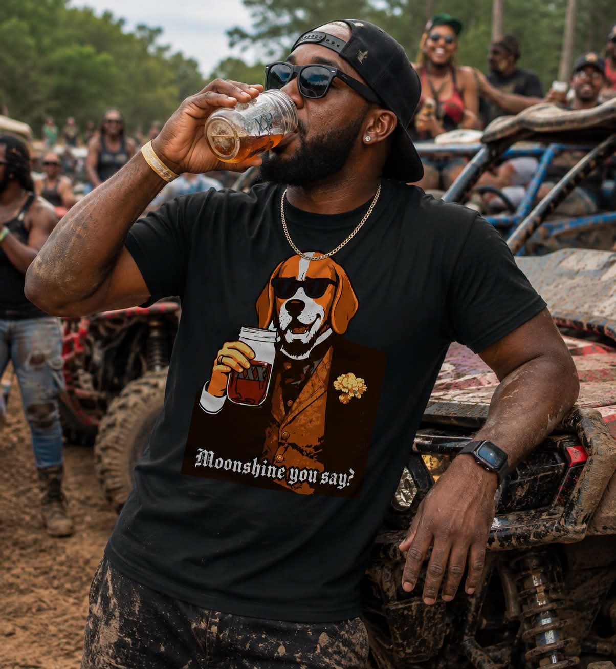 Dogman Outdoors Short Sleeve Gilden unisex Moonshine T-shirt